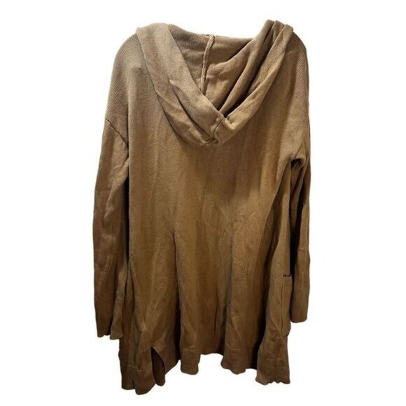 GAP Hooded Cardigan Open Front Brown Womens Medium - Picture 3 of 6
